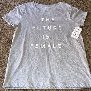 THE FUTURE IS FEMALE gray tshirt